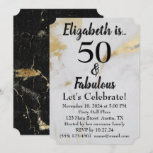 50 y fabuloso Mármol gris dorado con texto negro