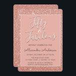 Invitación 50 y fabuloso Rosa Gold Rubor Purpurina rosa<br><div class="desc">Cincuenta y fabuloso 50th Birthday Party Faux Sparkle y Purpurina Rosa Gold Rubor Pink Birthday Invitaciones son perfectas para una fiesta de cumpleaños Rosa Gold o Rubor Pink. Estas 50 y Fabulosas invitaciones para fiestas son perfectas para una Fiesta de 50 Años.</div>