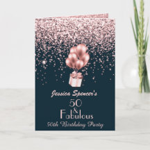 50 y fabuloso Rosa Oro 50 cumpleaños