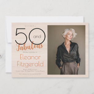 Invitación 50 y fabuloso Terracota Cumpleaños 50