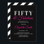 Invitación 50 y Fabulous Elegant Hot Pink 50 cumpleaños<br><div class="desc">Cincuenta y Fabulous,  un diseño elegante y rosado caliente,  una gran manera de celebrar un 50 cumpleaños en estilo</div>