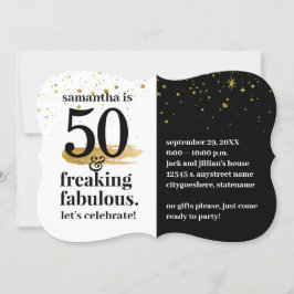 Invitación 50 y Fabulous Modern Bold Funny Birthday Party