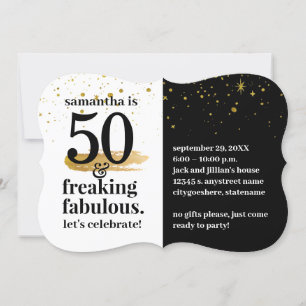 Invitación 50 y Fabulous Modern Bold Funny Birthday Party