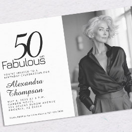 Invitación 50and Fabulous 50th Birthday Party Invitation