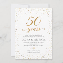 Invitación 50th Anniversary Invitation, Gold Wedding Invites