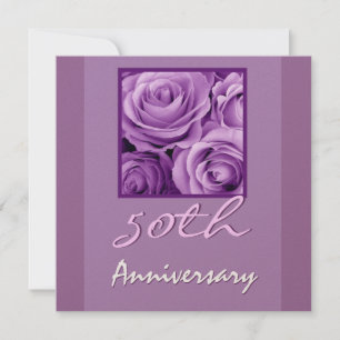 Invitación 50th Anniversary Invitation Lavender Purple Rose