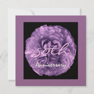 Invitación 50th Anniversary Invitation Lavender Purple Rose