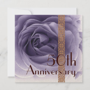 Invitación 50th Anniversary Invitation - PURPLE Rose