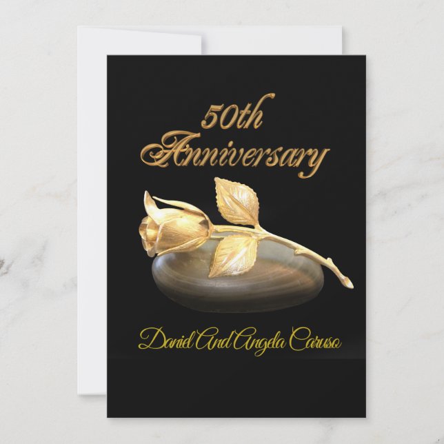 Invitación 50th Anniversary vow renewal Invitation (Anverso)