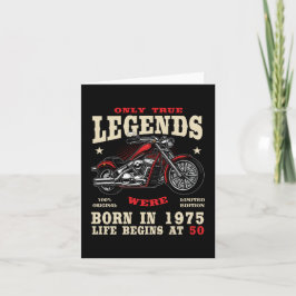 Invitación 50th Birthday Man Biker Motorcycle Chopper 1975