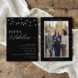 Invitación 50th Birthday Party Fifty & Fabulous Modern