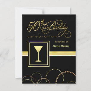 Invitación 50th Birthday Party Invitations - Contemporary