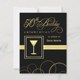 Invitación 50th Birthday Party Invitations - Contemporary