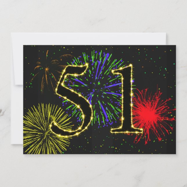 Invitación 51.ª fiesta de cumpleaños (Anverso)