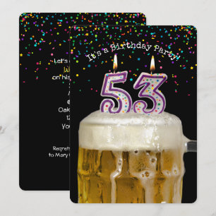 Invitación 53.ª Fiesta de Cervezas de Cumpleaños
