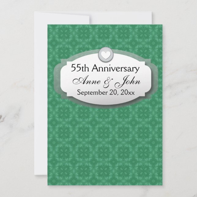 Invitación 55º aniversario del verde esmeralda Z28 (Anverso)