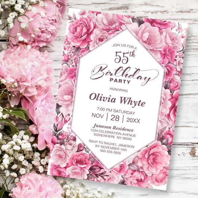 Invitación 55.ª Fiesta Floral Rosa Rosada (Subido por el creador)