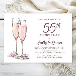 Invitación 55.º Aniversario Boda Champagne