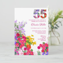 55 años de elegancia de flores de jardín - 55º cum