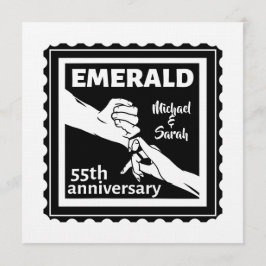Invitación 55 años del aniversario del boda Esmeralda