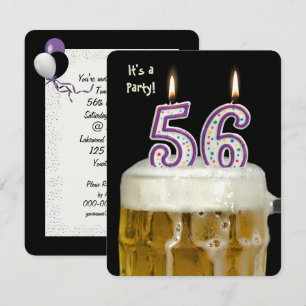Invitación 56.ª Fiesta de Cervezas de Cumpleaños