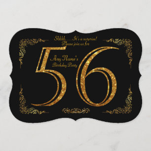 Invitación 56.o, Gatsby de la fiesta de cumpleaños 56.a,