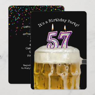 Invitación 57.ª Fiesta de Cervezas de Cumpleaños