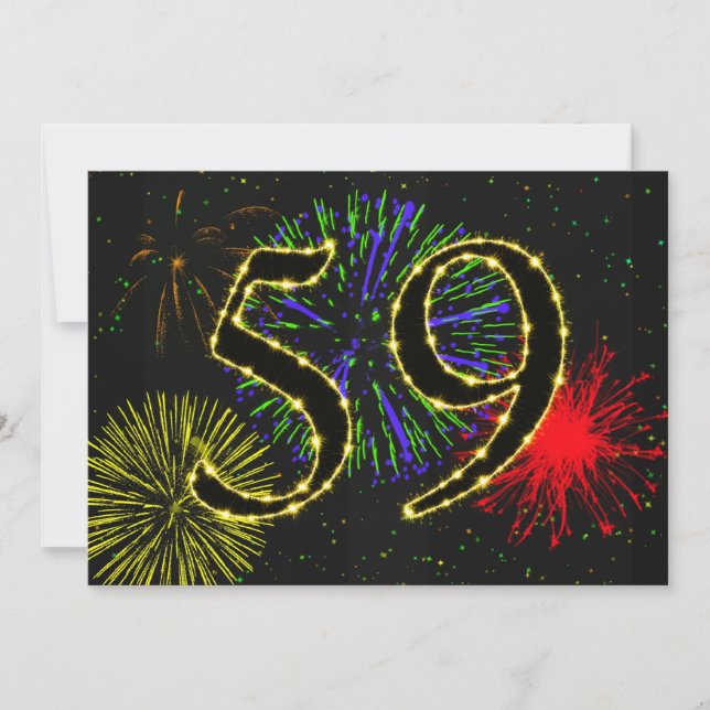 Invitación 59.ª fiesta de cumpleaños (Anverso)