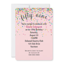 59.º Confetti De Cumpleaños En Rosa