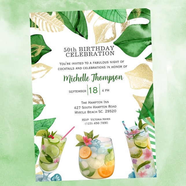 Invitación 5.ª Celebración del Fiesta de cócteles de cumpleañ (Subido por el creador)
