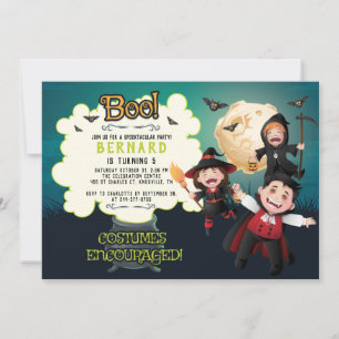 Invitación 5.ª fiesta de cumpleaños de Halloween