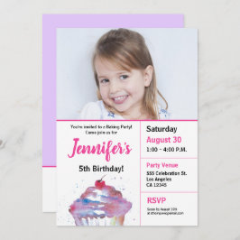 Invitación 5.ª foto de fiesta de pastelería de cumpleaños