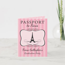 Invitación 5.ª Graduación Pary Paris Passport