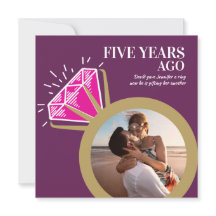 5.ª orilla de oro rosa para el aniversario de la t