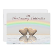 5.º aniversario Corazones de madera