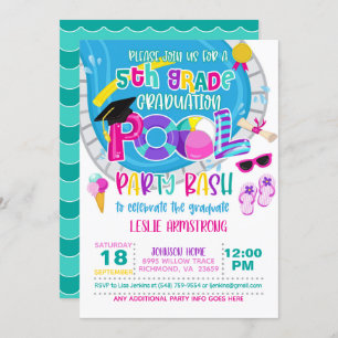 Invitación 5.º Fiesta de la lista de graduados - Chica W