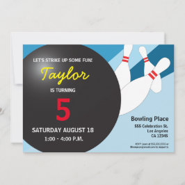 Invitación 5.º fiesta de natalidad amarillo rojo azul