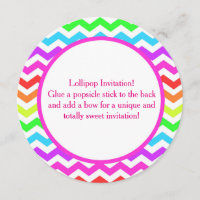 Invitación 5,25 x del cumpleaños del Lollipop
