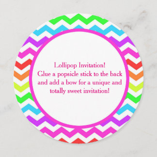 Invitación 5,25 x del cumpleaños del Lollipop