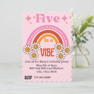 Invitación 5 es un cumpleaños de vibra