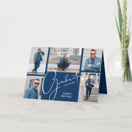 Invitación 5 Graduación azul foto