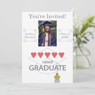 Invitación 5 Graduado De Carácter Cardíaco
