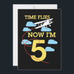 Invitación 5th Birthday Boys Airplane 5 year old Birthday<br><div class="desc">5th Birthday Boys Airplane 5 year old Birthday. Biplane 5th Birthday Pilot Kids Aviation.</div>