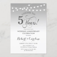 5to Aniversario de Boda - Plata Blanca