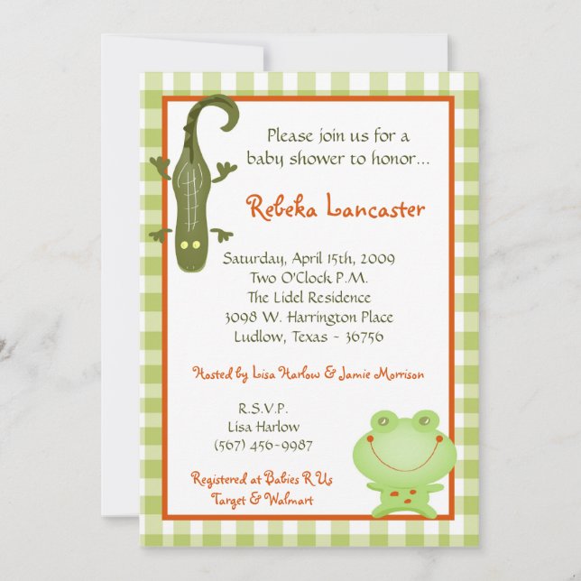 Invitación 5x7 - Invitación Baby Shower de los ami (Anverso)