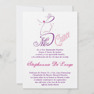 Invitación 5x7 princesa Girl Quinceanera Birthday Invitation
