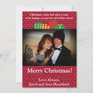 Invitación 5x7 Stocking / Presents on Fire Place Invitation