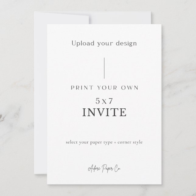 Invitación 5x7: Sube la tuya (Anverso)