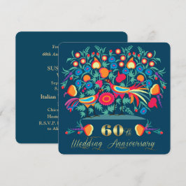 Invitación 60º Aniversario de Boda Arte Popular