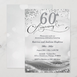 Invitación 60º Aniversario de Boda Elegante Imprimible